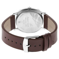 Fastrack Red Dial Brown Leather Strap Analog Watch for Men