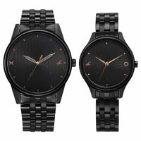 Fastrack Black Dial Metal Strap Analog Watch for Couple