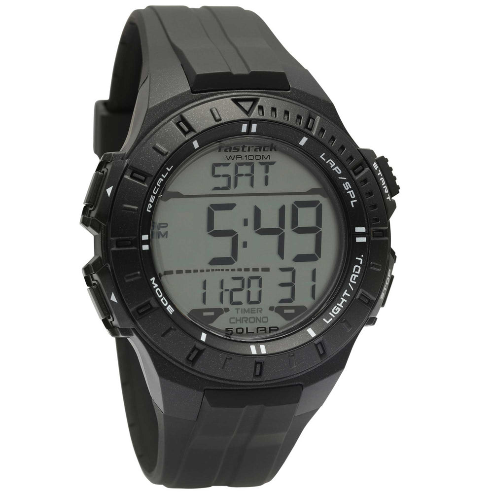 Fastrack Streetwear Digital Dial PU Strap Watch for Guys