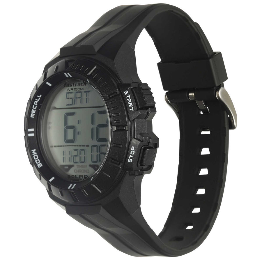 Fastrack Streetwear Digital Dial PU Strap Watch for Guys
