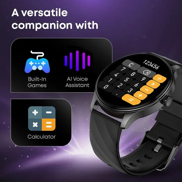 Fastrack Revoltt XR1 3.50 cm, BT Calling, Fast Charge, 100+ Sports Mode, IP68, Calculator, Fashion Smartwatch