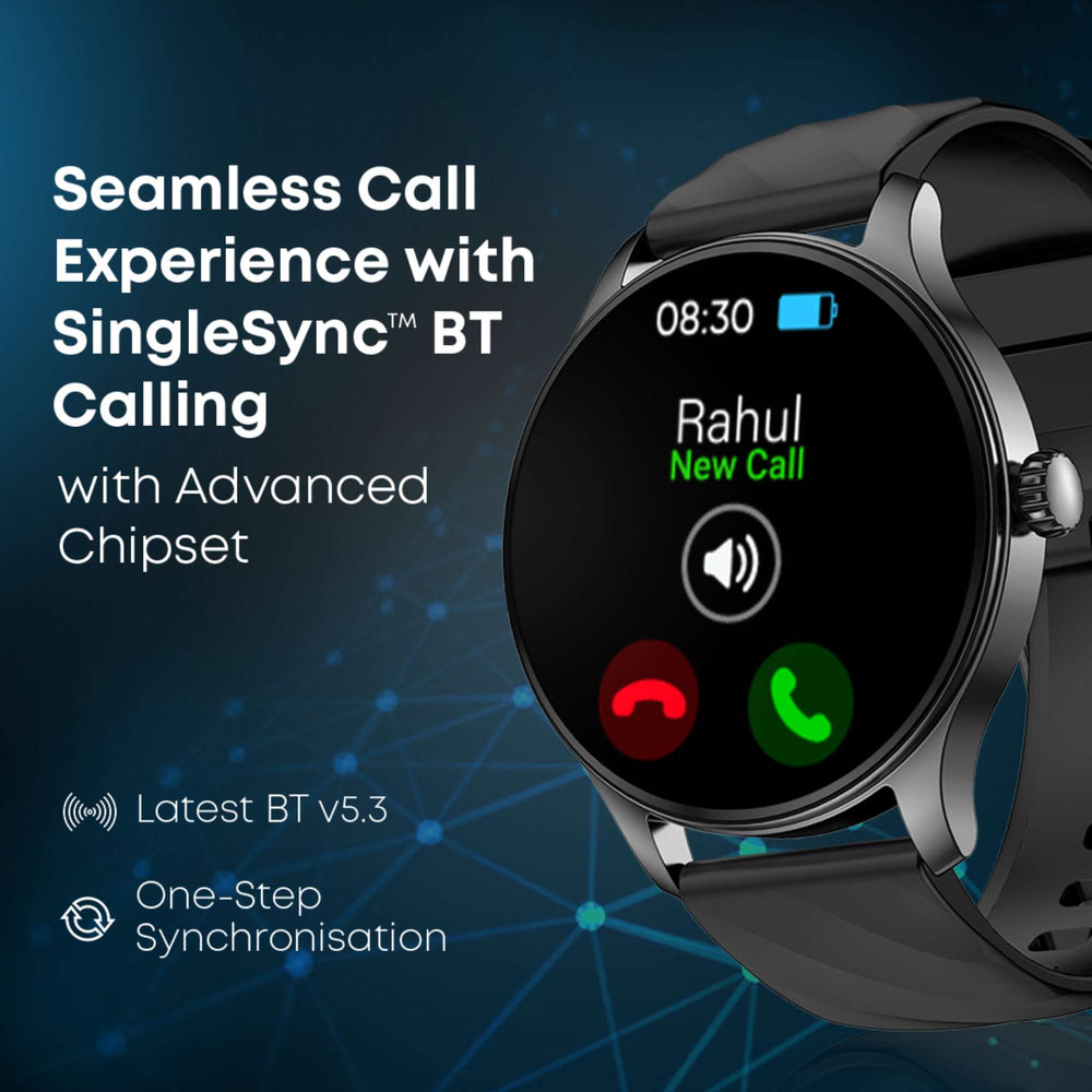 Fastrack Revoltt XR1 3.50 cm, BT Calling, Fast Charge, 100+ Sports Mode, IP68, Calculator, Fashion Smartwatch