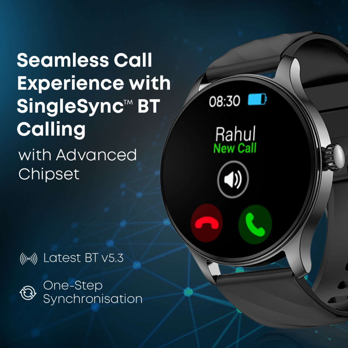 Fastrack Revoltt XR1 3.50 cm, BT Calling, Fast Charge, 100+ Sports Mode, IP68, Calculator, Fashion Smartwatch