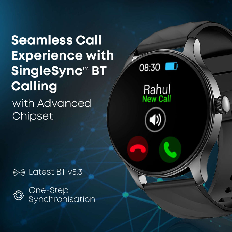 Fastrack Revoltt XR1 3.50 cm, BT Calling, Fast Charge, 100+ Sports Mode, IP68, Calculator, Fashion Smartwatch