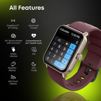 Fastrack Limitless Glide X Advanced UltraVU HD Display, BT Calling, 100+ Sports Modes & Watchface