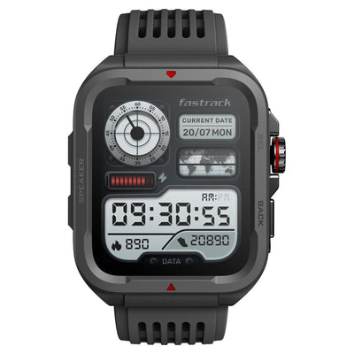 Fastrack Active Rugged Smartwatch with 1.83" UltraVU HD Display|SingleSync BT Calling|Functional Crown|100+ Sports Modes|AI Coach|Auto Multisport Recognition|AI Voice Assistant|24x7 Health Suite|IP68