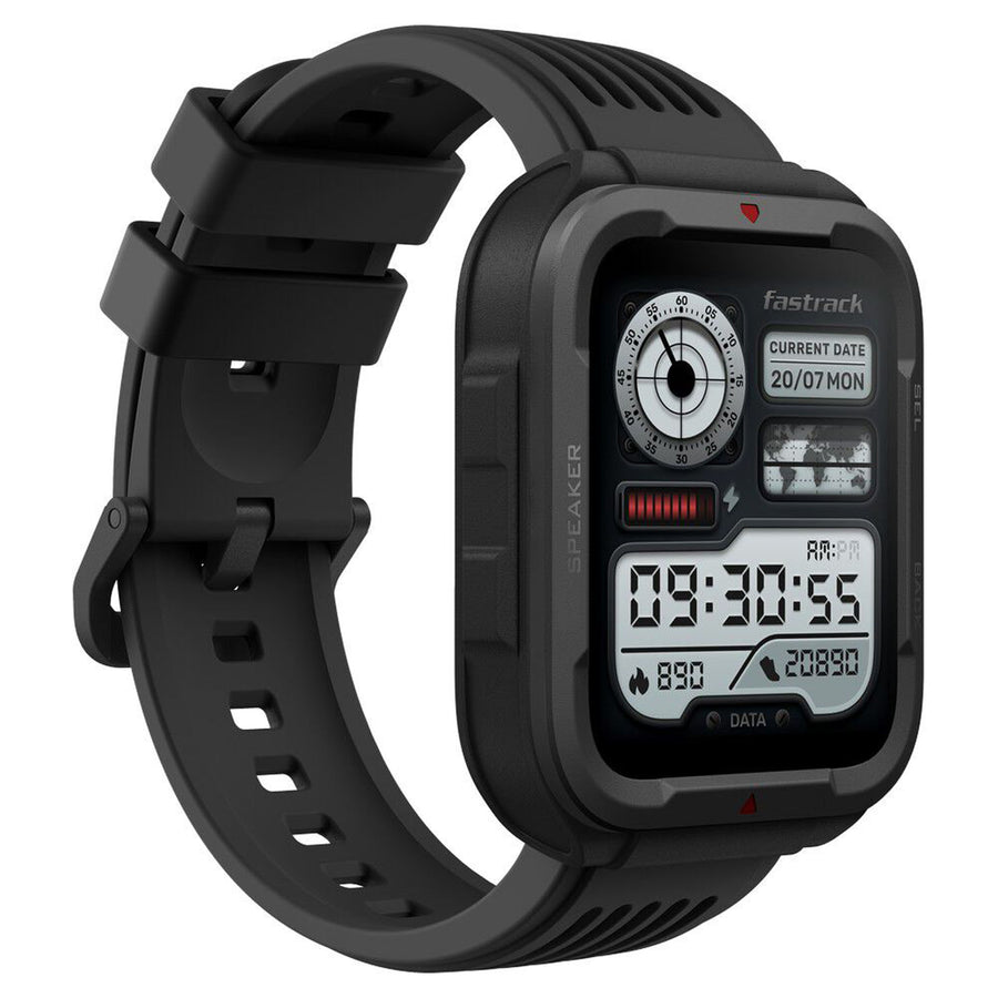 Fastrack Active Rugged Smartwatch with 1.83" UltraVU HD Display|SingleSync BT Calling|Functional Crown|100+ Sports Modes|AI Coach|Auto Multisport Recognition|AI Voice Assistant|24x7 Health Suite|IP68