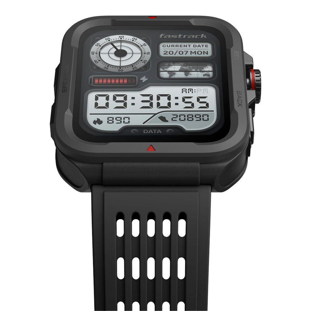 Fastrack Active Rugged Smartwatch with 1.83" UltraVU HD Display|SingleSync BT Calling|Functional Crown|100+ Sports Modes|AI Coach|Auto Multisport Recognition|AI Voice Assistant|24x7 Health Suite|IP68