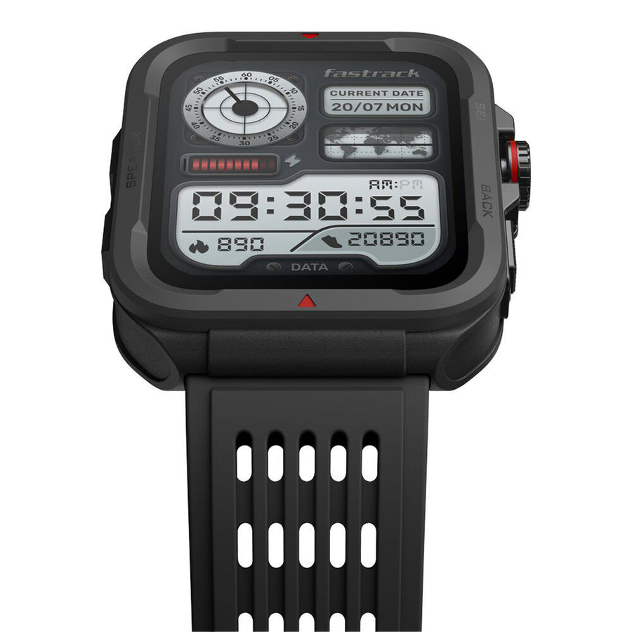 Fastrack Active Rugged Smartwatch with 1.83" UltraVU HD Display|SingleSync BT Calling|Functional Crown|100+ Sports Modes|AI Coach|Auto Multisport Recognition|AI Voice Assistant|24x7 Health Suite|IP68