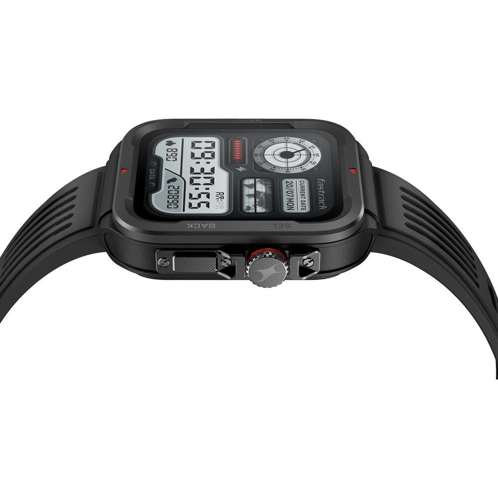Fastrack Active Rugged Smartwatch with 1.83" UltraVU HD Display|SingleSync BT Calling|Functional Crown|100+ Sports Modes|AI Coach|Auto Multisport Recognition|AI Voice Assistant|24x7 Health Suite|IP68