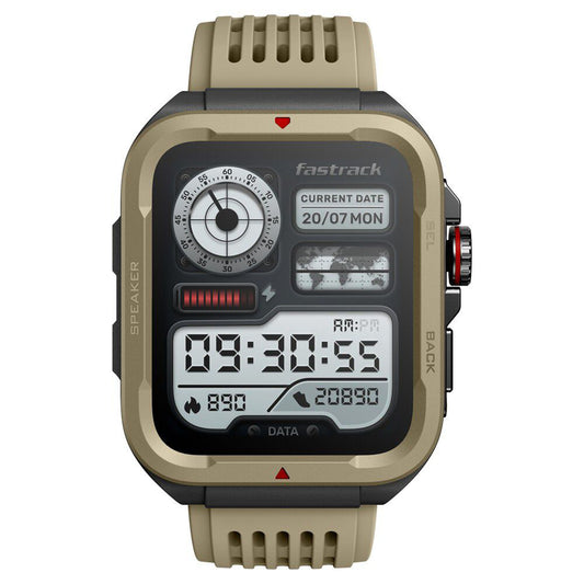 Fastrack Active Rugged Smartwatch with 1.83" UltraVU HD Display|SingleSync BT Calling|Functional Crown|100+ Sports Modes|AI Coach|Auto Multisport Recognition|AI Voice Assistant|24x7 Health Suite|IP68