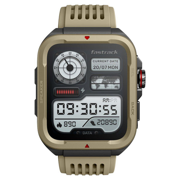 Fastrack Active Rugged Smartwatch with 1.83" UltraVU HD Display|SingleSync BT Calling|Functional Crown|100+ Sports Modes|AI Coach|Auto Multisport Recognition|AI Voice Assistant|24x7 Health Suite|IP68
