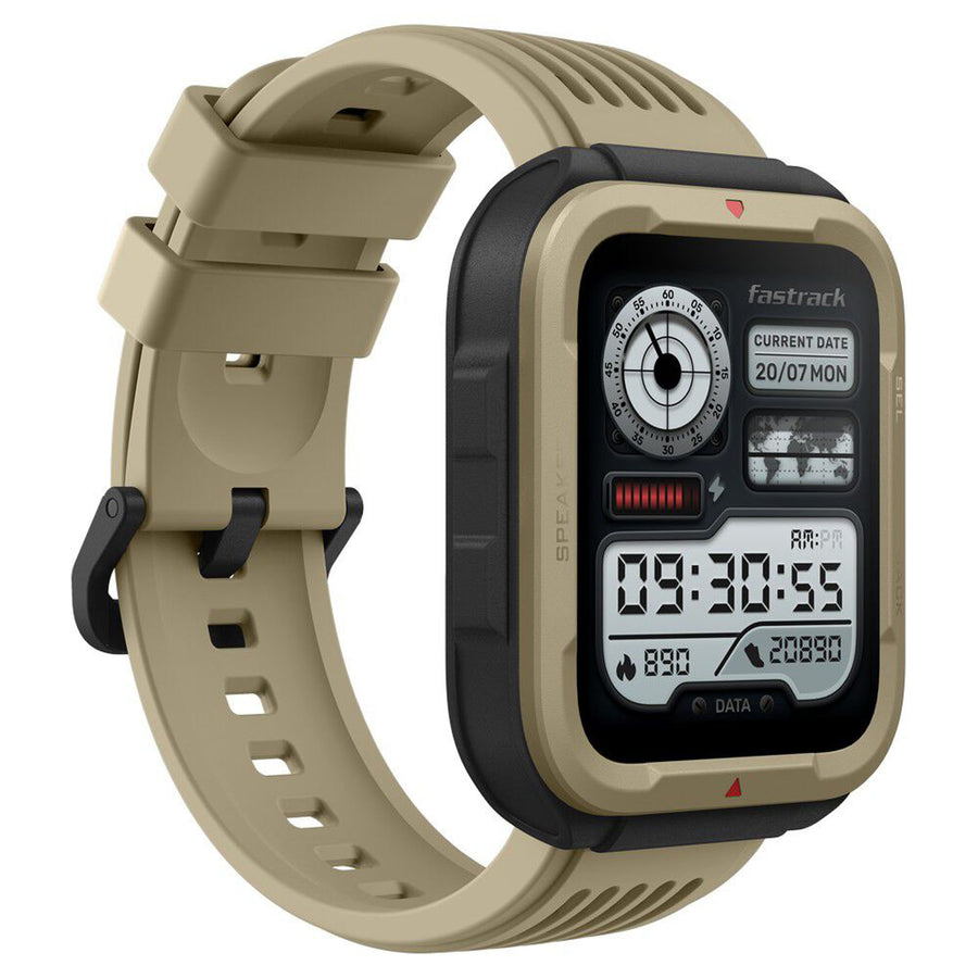 Fastrack Active Rugged Smartwatch with 1.83" UltraVU HD Display|SingleSync BT Calling|Functional Crown|100+ Sports Modes|AI Coach|Auto Multisport Recognition|AI Voice Assistant|24x7 Health Suite|IP68