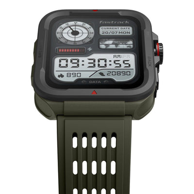 Fastrack Active Rugged Smartwatch with 1.83" UltraVU HD Display|SingleSync BT Calling|Functional Crown|100+ Sports Modes|AI Coach|Auto Multisport Recognition|AI Voice Assistant|24x7 Health Suite|IP68