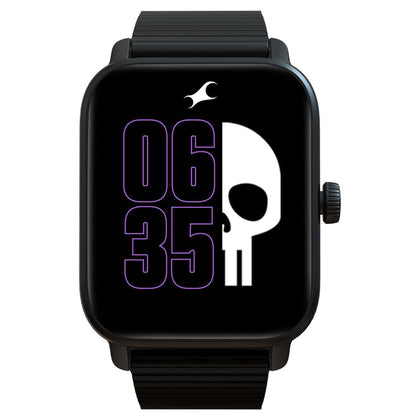 Fastrack Phantom with 1.85 Inch Super HD Display Smart Watch for Unisex With Black Stainless Steel Strap (38103AM01)