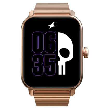 Fastrack Phantom with 1.85 Inch Super HD Display Smart Watch for Unisex With Rose Gold Stainless Steel Strap (38103AM04)