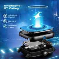 Fastrack Phantom with 1.85 Inch Super HD Display Smart Watch for Unisex With Rose Gold Stainless Steel Strap 