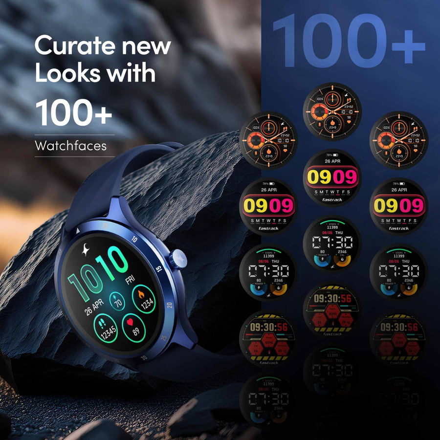 Fastrack Jupiter Flex Smart Watch, 1.38" UltraVu Display, Bluetooth Calling, Health Suite with SpO2, Heart Rate, Sleep Tracking, 100+ Watch Faces