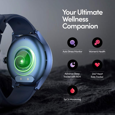 Fastrack Jupiter Flex Smart Watch, 1.38" UltraVu Display, Bluetooth Calling, Health Suite with SpO2, Heart Rate, Sleep Tracking, 100+ Watch Faces