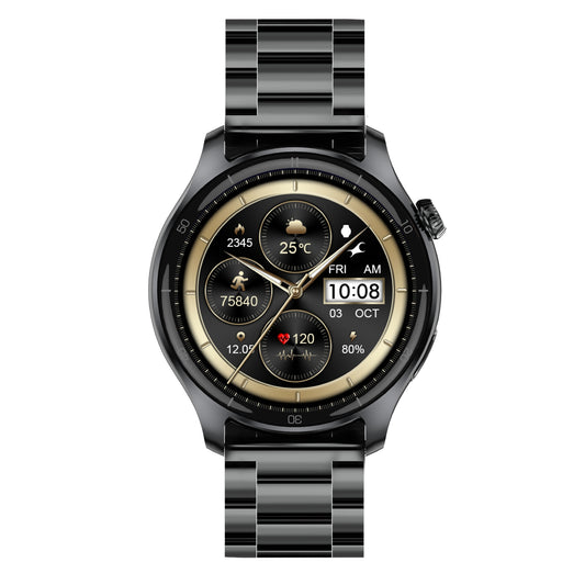 Fastrack Elite Smartwatch with a 1.43″ HD round display, always-on display (AOD), Bluetooth calling, weather updates, Daily Activity Tracking for Unisex