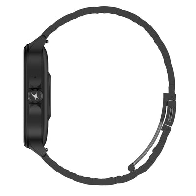 Fastrack Black 1.97-inch Amoled screen, Bluetooth Calling, Live App synchronization Stainless Steel Smart Watch for Unisex