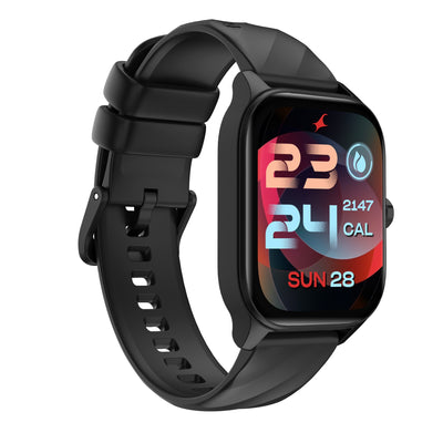 Fastrack Black 1.97-inch Amoled screen, Bluetooth Calling, Live App synchronization Stainless Steel Smart Watch for Unisex