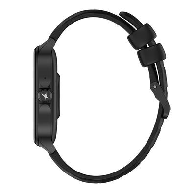 Fastrack Black 1.97-inch Amoled screen, Bluetooth Calling, Live App synchronization Stainless Steel Smart Watch for Unisex