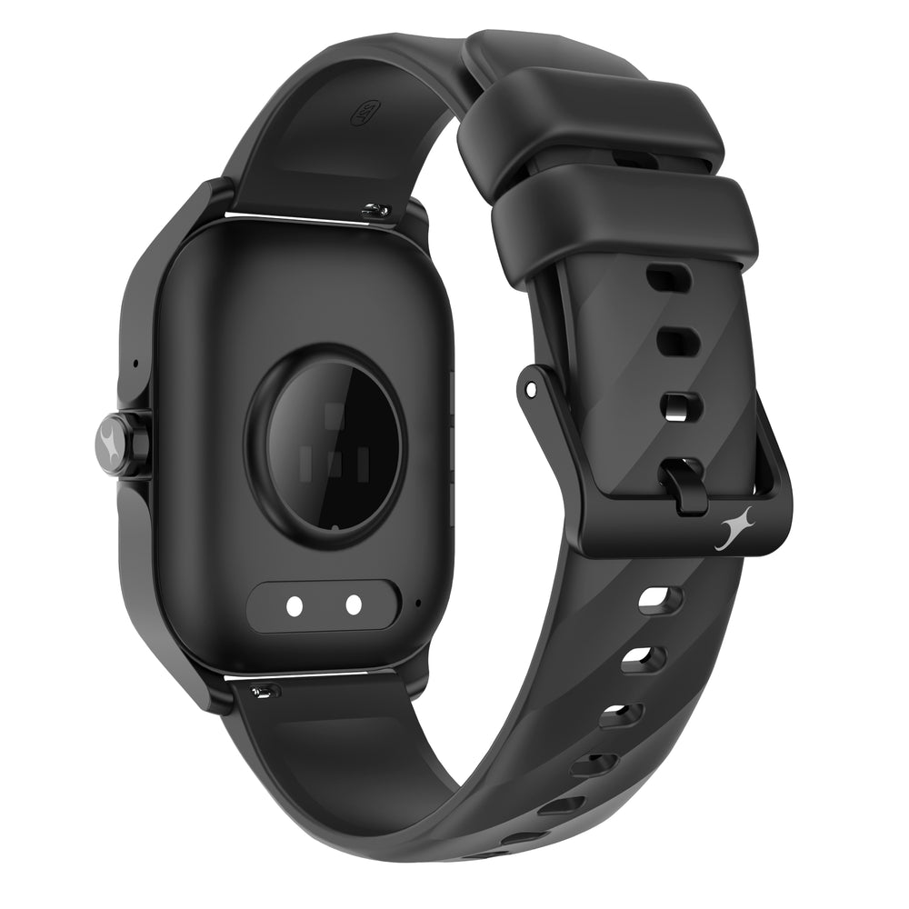 Fastrack Black 1.97-inch Amoled screen, Bluetooth Calling, Live App synchronization Stainless Steel Smart Watch for Unisex