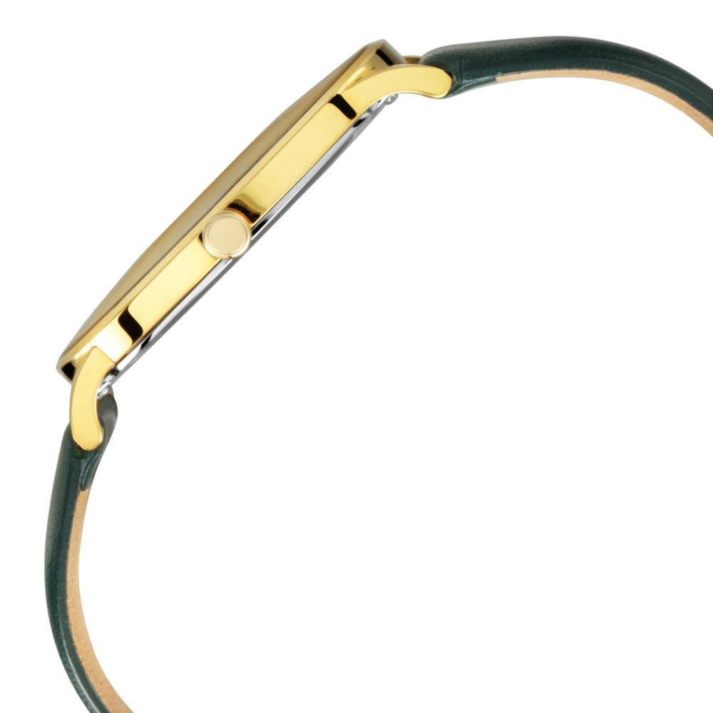 Titan Nebula Lustre 18k Gold Analog Leather Strap Watch for Men