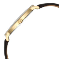 Titan Nebula 18K Gold Dial Brown Leather Strap Analog with Date Watch for Men