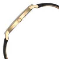 Titan Nebula 18K Gold Dial Black Leather Strap Analog with Date Watch for Men
