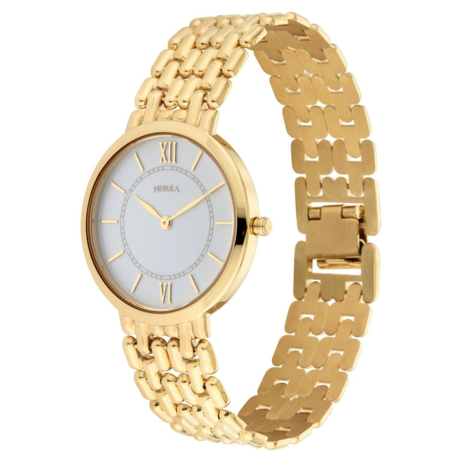 Titan Vintage 18k Gold Analog with Rice Grain Bracelet Watch for Men