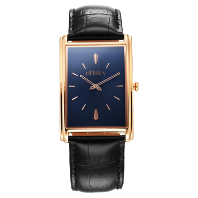 Titan Nebula Art Deco 18k Pink Gold Analog Watch for Men