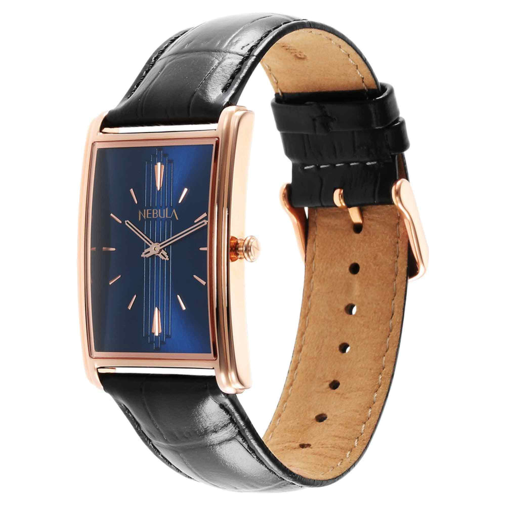 Titan Nebula Art Deco 18k Pink Gold Analog Watch for Men