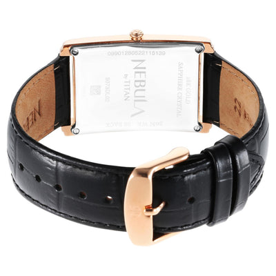 Titan Nebula Art Deco 18k Pink Gold Analog Watch for Men