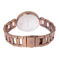 Titan Purple Brown Dial Stainless Steel Analog Watch for Women