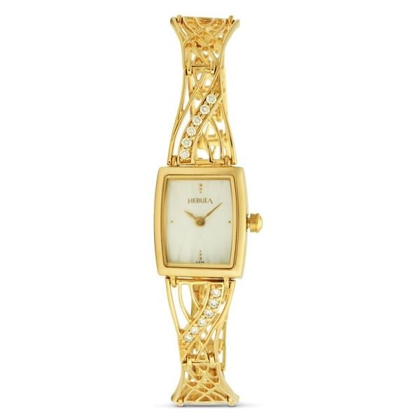 Titan Nebula Jewels 18k Gold Analog Diamond studded Gold Bracelet Watch for Women