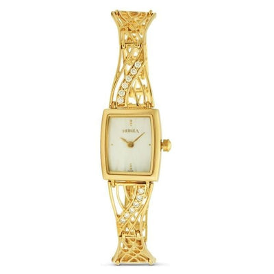 Titan Nebula Jewels 18k Gold Analog Diamond studded Gold Bracelet Watch for Women