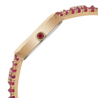 Titan Nebula 18K Gold Dial Diamonds and Rubies Studded Strap Watch for Women