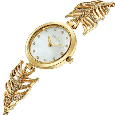 Titan Nebula 18K Gold Dial Strap Analog Watch For Women