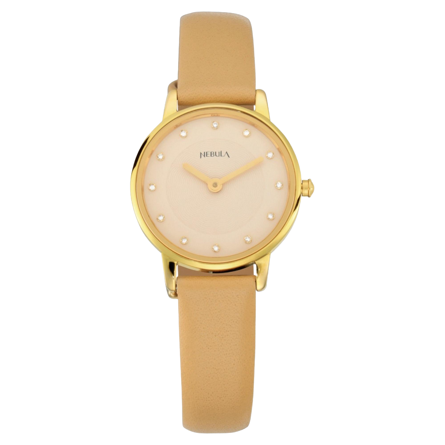 Titan Nebula Lustre Quartz Analog 18 Karat Solid Gold Watch for Women-5572DL01