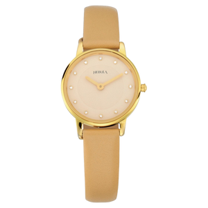 Titan Nebula Lustre Quartz Analog 18 Karat Solid Gold Watch for Women-5572DL01