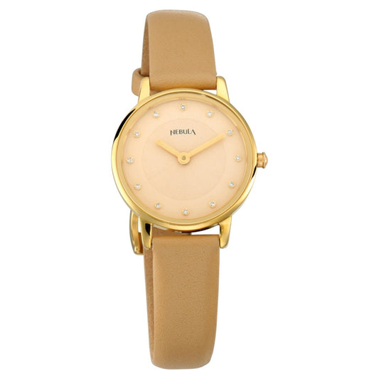 Titan Nebula Lustre Quartz Analog 18 Karat Solid Gold Watch for Women-5572DL01