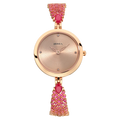 Titan Nebula Ashvi 18k Solid Pink Gold Analog with Diamond and Rubies Bracelet Watch for Women
