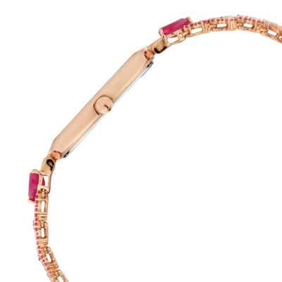 Titan Nebula Ashvi 18k Solid Pink Gold Analog with Diamond and Rubies Bracelet Watch for Women