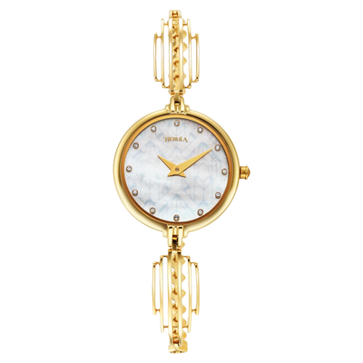 Titan Nebula 18k Gold Analog with Diamond Studded Indices Watch for Women