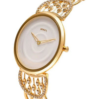 Titan Nebula 18K Gold Dial Diamond Studded Strap Analog Watch for Women