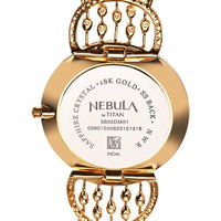Titan Nebula 18K Gold Dial Diamond Studded Strap Analog Watch for Women