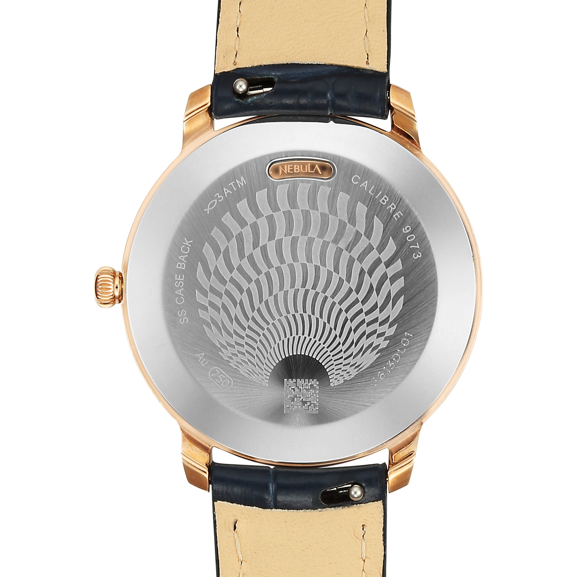 Titan Nebula 18K Gold Dial Blue Leather Strap Analog Watch For Women