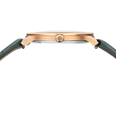 Titan Nebula 18K Gold Dial Grey Leather Strap Analog Watch For Women